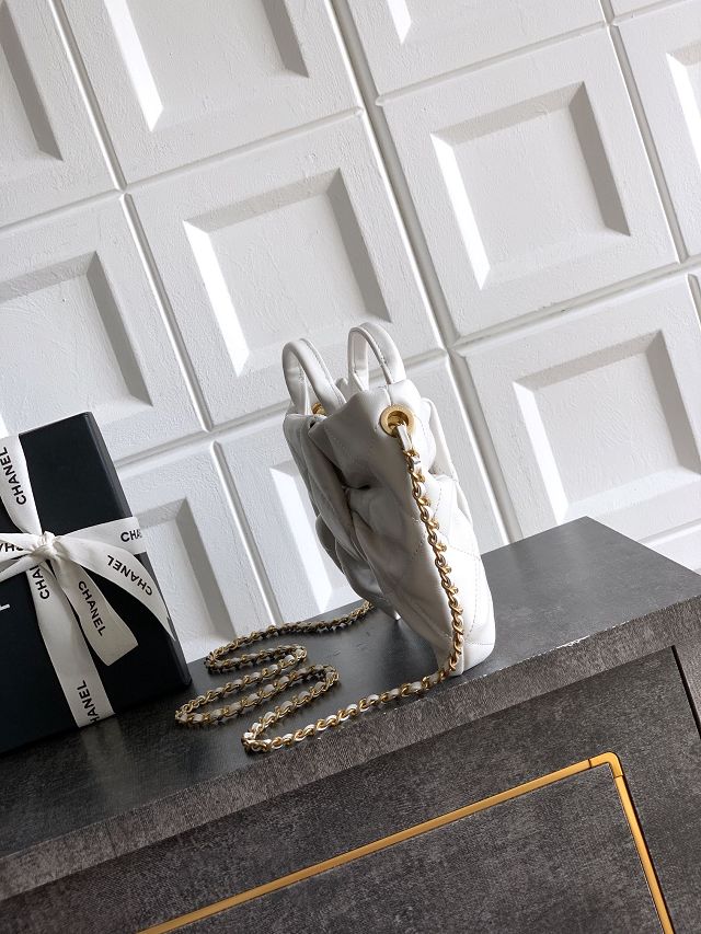 CC original lambskin small handbag AS5849 white