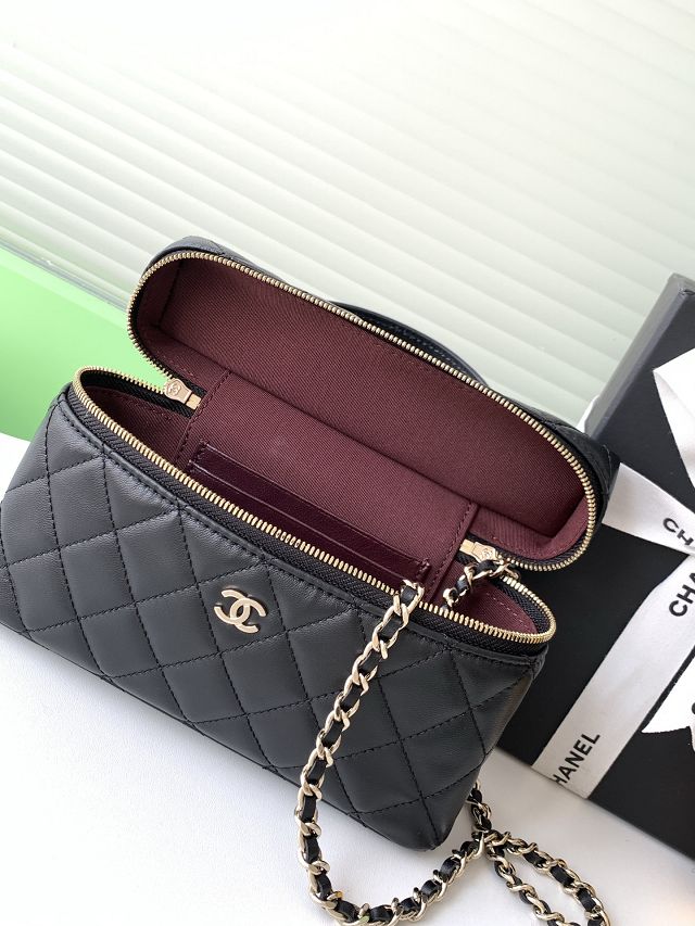 CC original lambskin vanity with chain AP4385 black