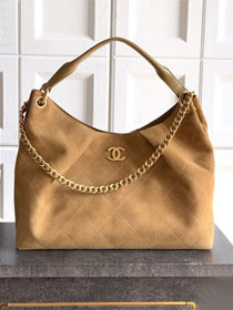 CC original suede calfskin large hobo bag AS5978 brown