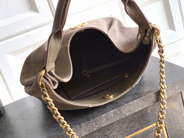 CC original suede calfskin medium hobo bag AS5970 grey
