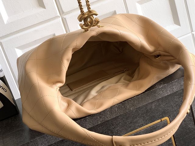 CC original calfskin large hobo bag AS5967 apricot
