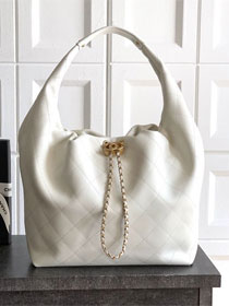 CC original calfskin large hobo bag AS5967 white
