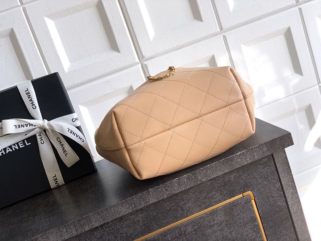 CC original calfskin medium hobo bag AS5976 apricot