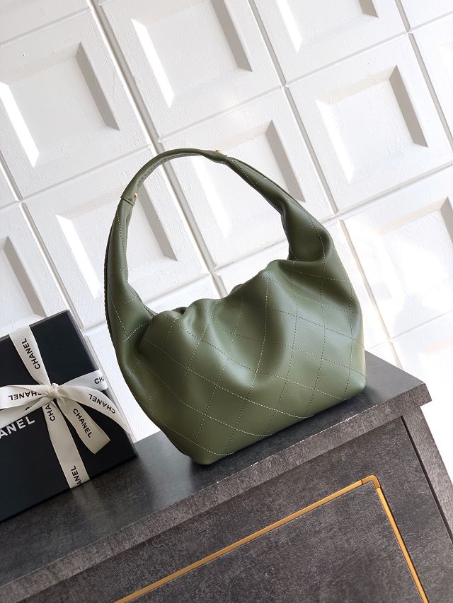 CC original calfskin medium hobo bag AS5976 green