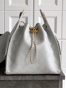 CC original grained calfskin 25 medium handbag AS5311 light grey