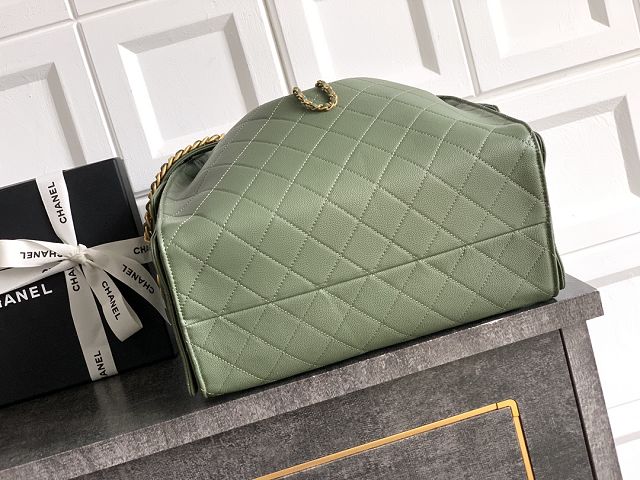CC original grained calfskin 25 medium handbag AS5311 matcha