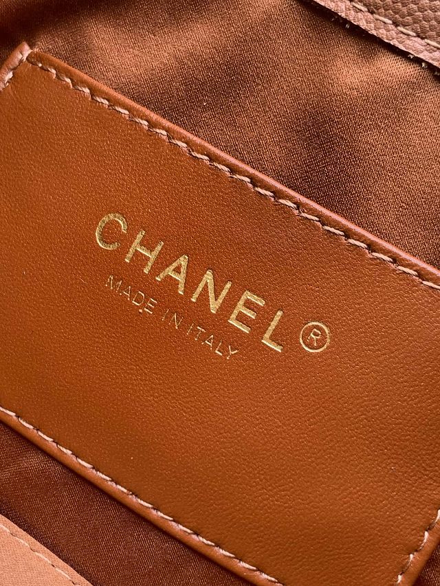CC original grained calfskin 25 mini handbag AS5631 caramel