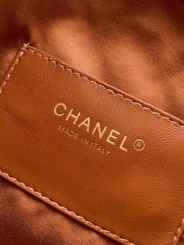 CC original grained calfskin 25 small handbag AS5293 caramel