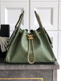 CC original grained calfskin 25 small handbag AS5293 matcha