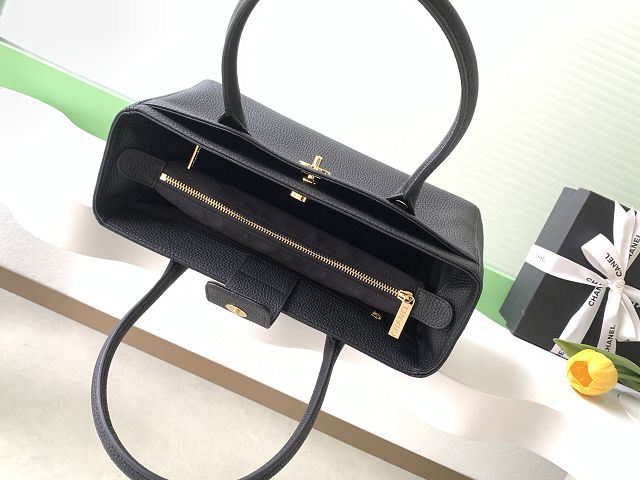 CC original grained calfskin small tote bag AS2156 black