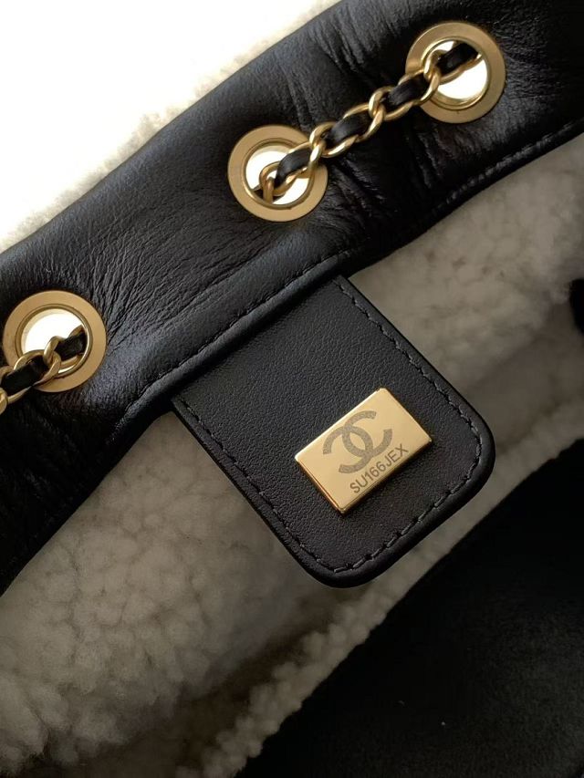 CC original lambskin 25 mini handbag AS5631 black&white