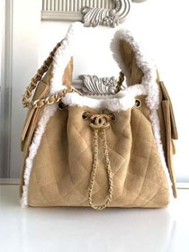 CC original lambskin 25 small handbag AS5293 apricot