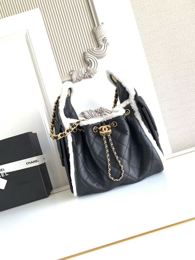 CC original lambskin 25 small handbag AS5293 black&white