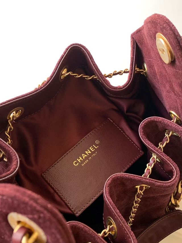 CC original suede calfskin 25 medium handbag AS5311 bordeaux