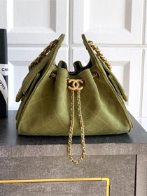 CC original suede calfskin 25 mini handbag AS5631 green