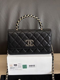 CC original grained calfskin wallet on chain AP6461