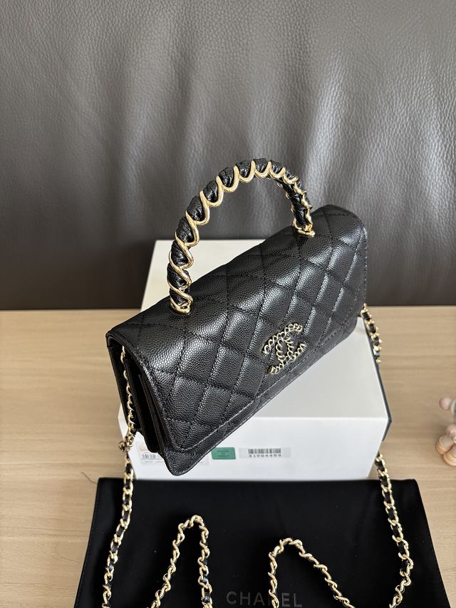 CC original grained calfskin wallet on chain AP6461