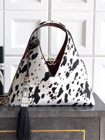 CC original horse hair hobo bag AS6101 black&white