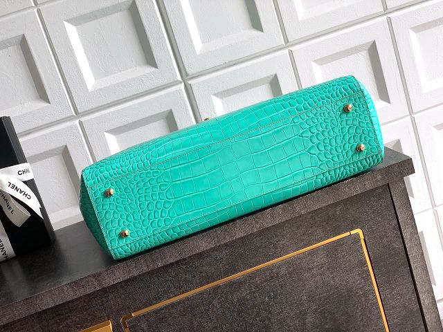 CC original crocodile calfskin small tote bag AS6243 green