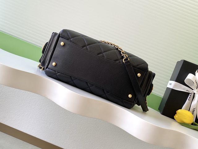 CC original grained calfskin medium bowling bag AS5792 black