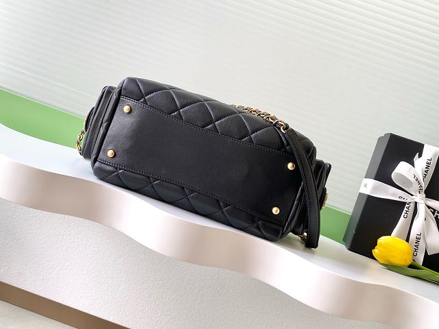 CC original lambskin medium bowling bag AS5792 black