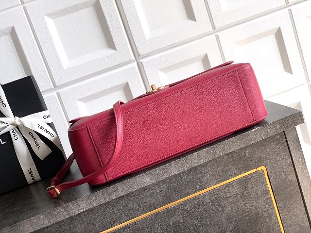 CC original grained calfskin maxi flap bag AS6233 bordeaux