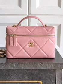 CC original grained calfskin vanity with chain AP4936 pink
