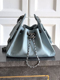CC original grained calfskin 25 mini handbag AS5631 light blue