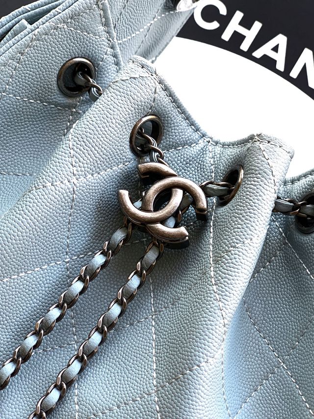 CC original grained calfskin 25 mini handbag AS5631 light blue