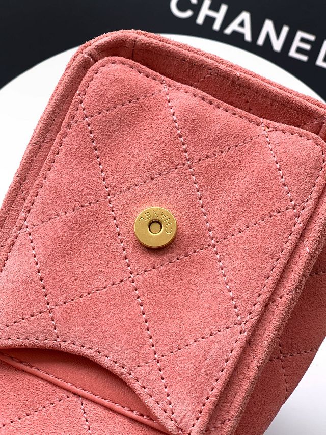 CC original suede calfskin 25 mini handbag AS5631 pink
