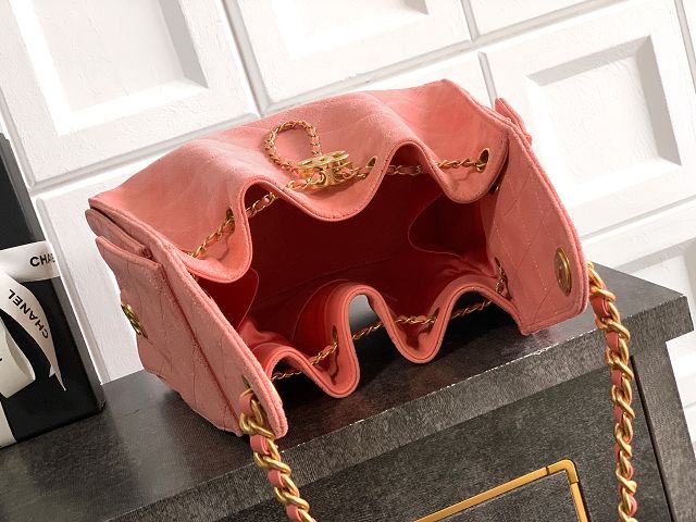 CC original suede calfskin 25 small handbag AS5293 pink